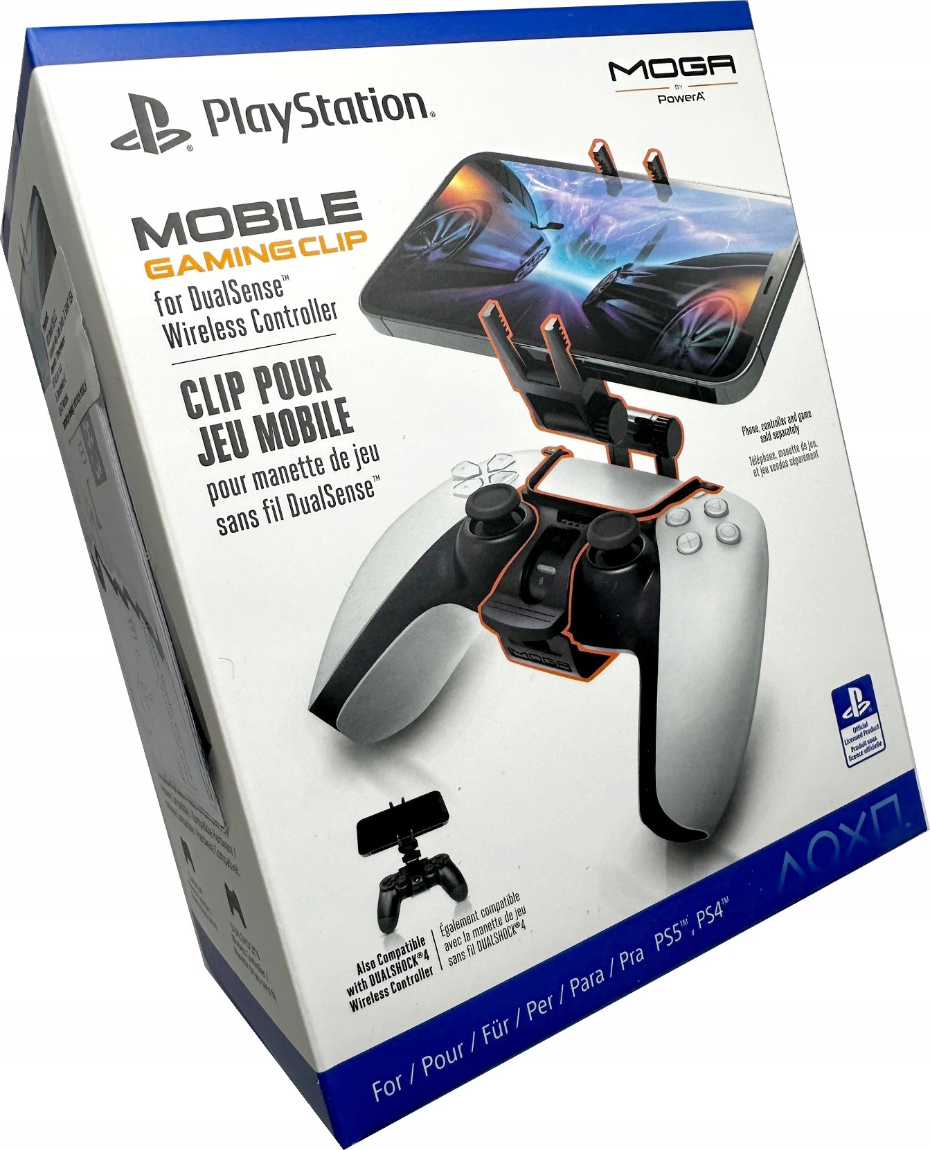 PowerA Moga PS5 PS4 Uchwyt na telefon do padów DualSense i DualShock 4