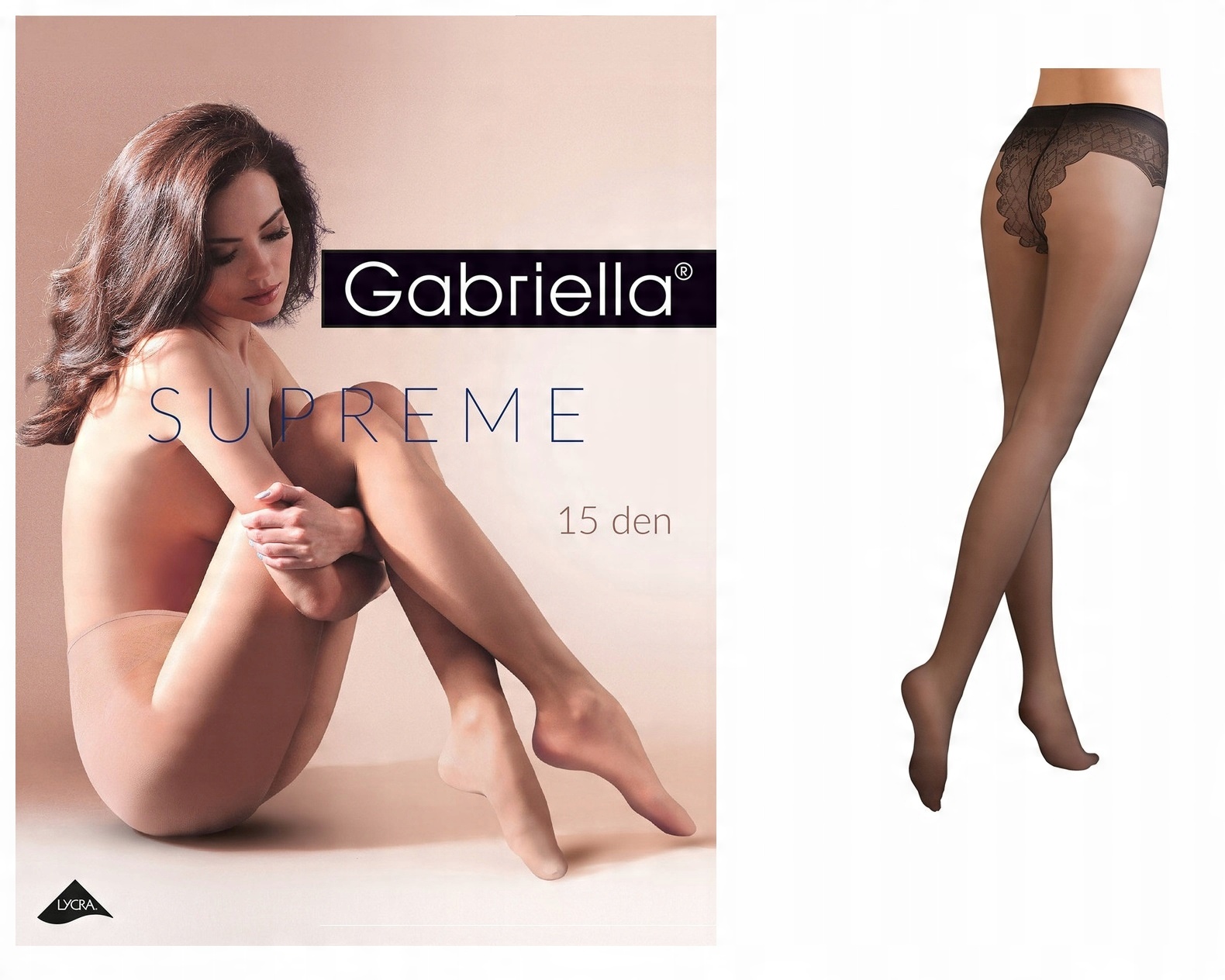 

Gabriella rajstopy Supreme 15 den Nero 3