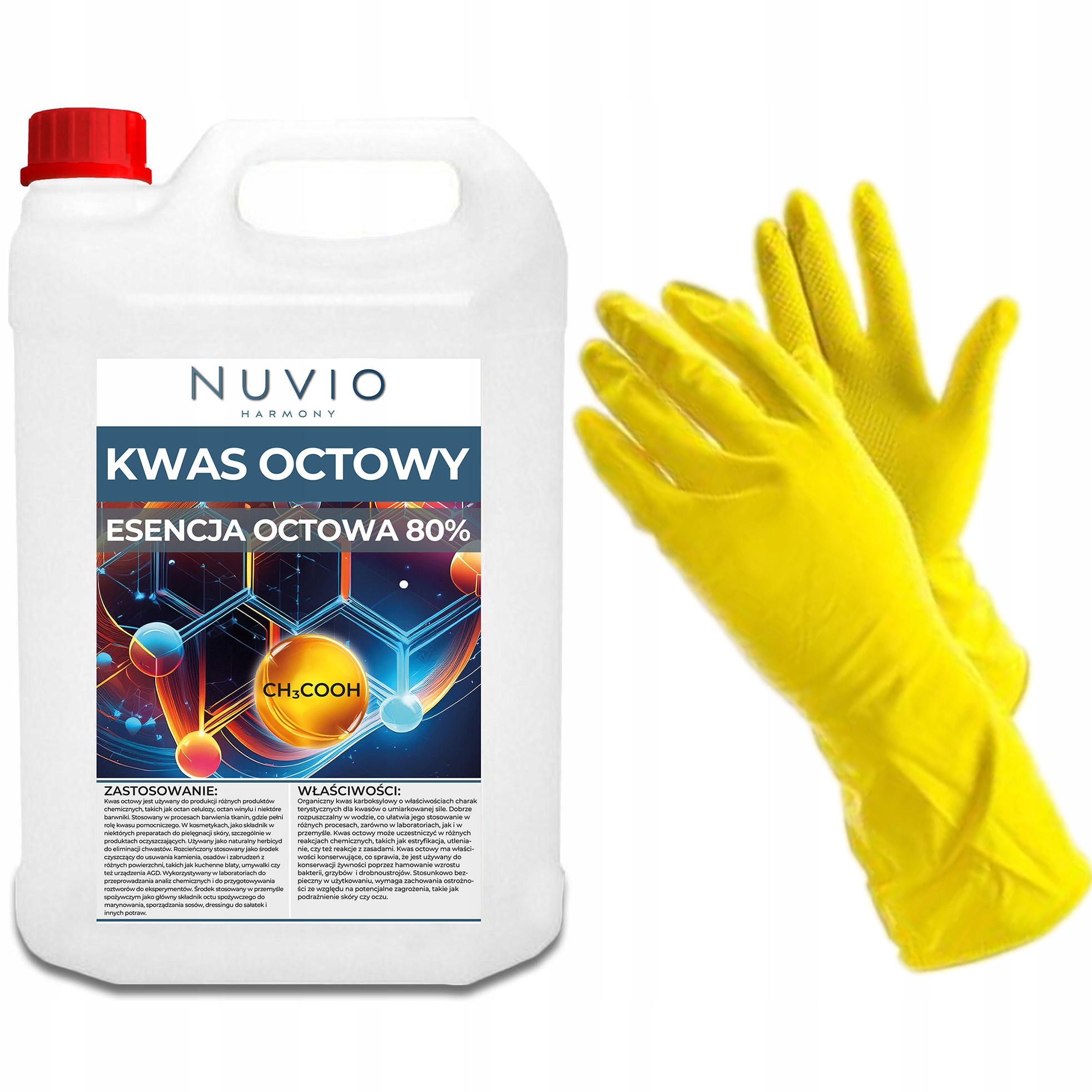 Kwas Octowy 4l Esencja Octowa 80% Z Gratisem Nuvio