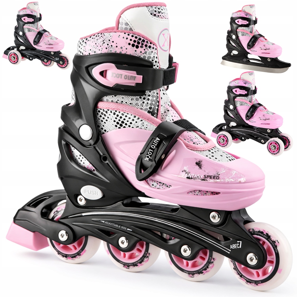 4v1 Brusle 2v1 Kolečkové Brusle Rekreační Brusle Na Led s regulací pro holčičku Nils