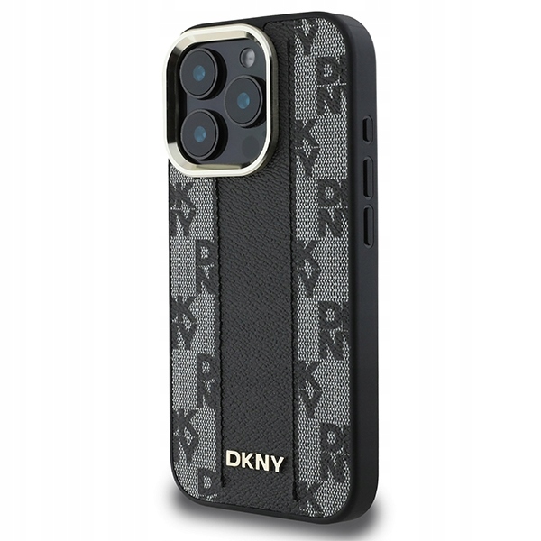 Etui Dkny Checkered Pattern Magsafe na iPhone 16 Pro czarne Dkny
