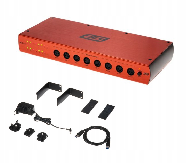 Interfejs ESI M8U eX MIDI USB 3.0 z 16 Portami Diody LED