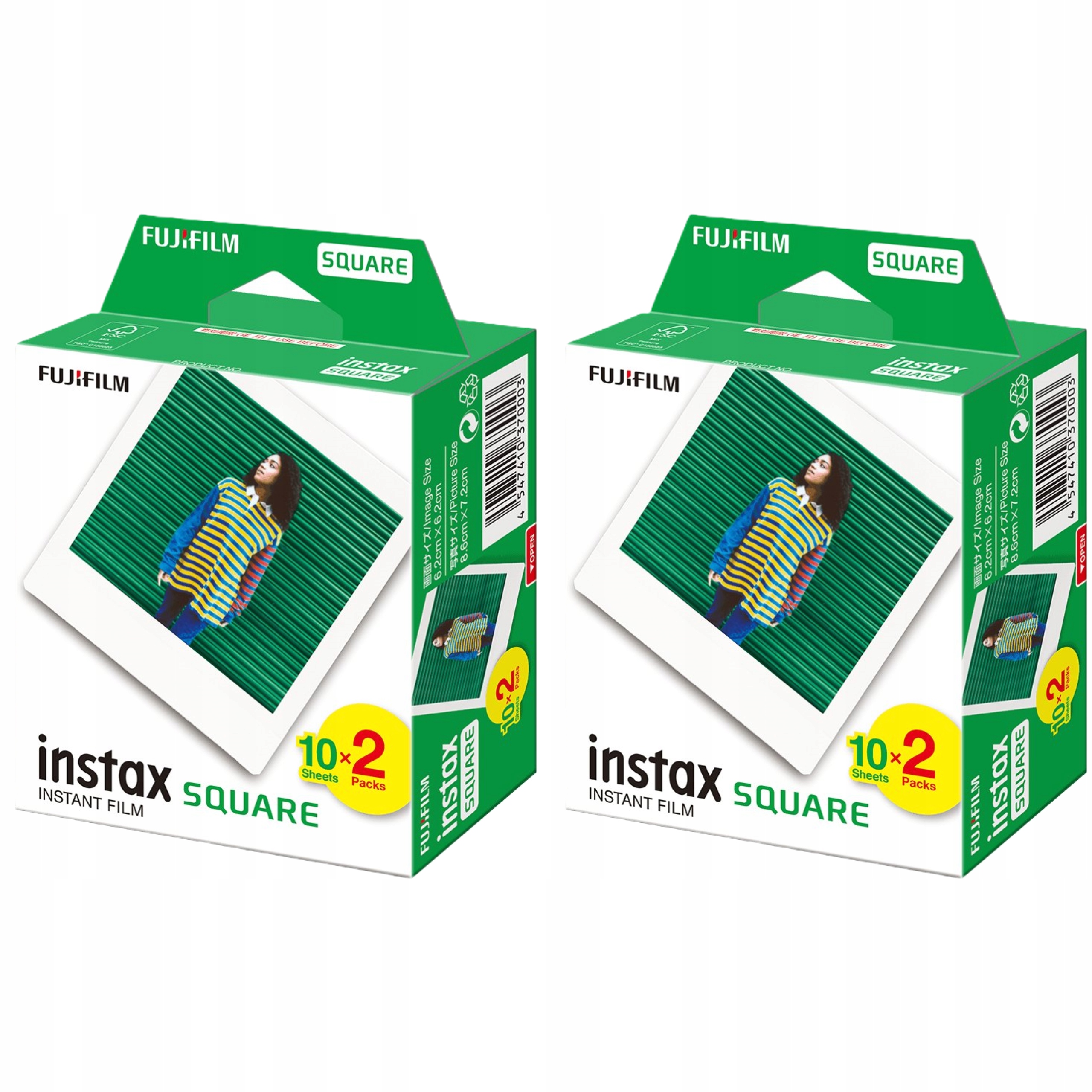 Instaxové náplně Square 2x20kusů 40 Fotografií Film Fujifilm SQ1 SQ6 Tiskárna Link