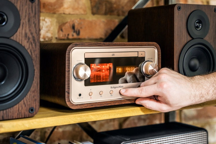 WIEŻA LAMPOWA KRUGER MATZ KM1961 CD BT NFC DAB+ FM Wysokość produktu 10 cm