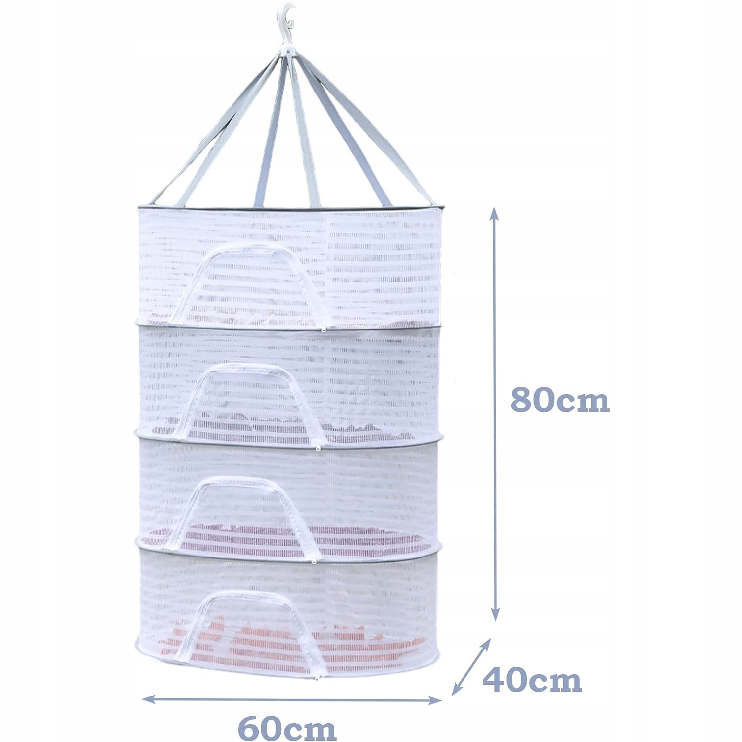 SKŁADANY 4-WARSTWOWA SIATKA WISZĄCA ZIOŁA SUSZARKA SUCHA SIATKA BIAŁY Producent inna