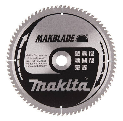 Makita Tarcza tnąca do drewna 305x30mm 80Z Makblade B-32851