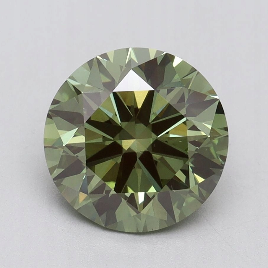 Diament laboratoryjny kolorowy 2.3ct ROUND Fancy Vivid Green VS1 (IGI)
