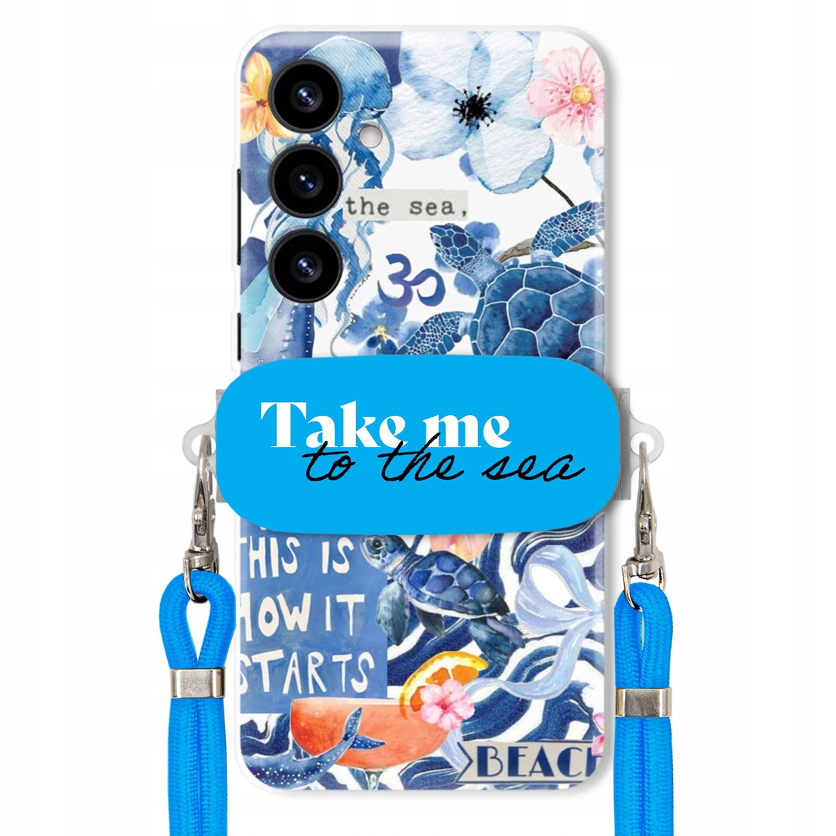Puzdro pre Samsung S25 Plus Vodítko Crossbody Blue Držiak Take Me To The Sea
