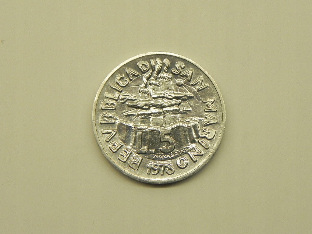 4527/ 5 LIRE 1978 SAN MARINO