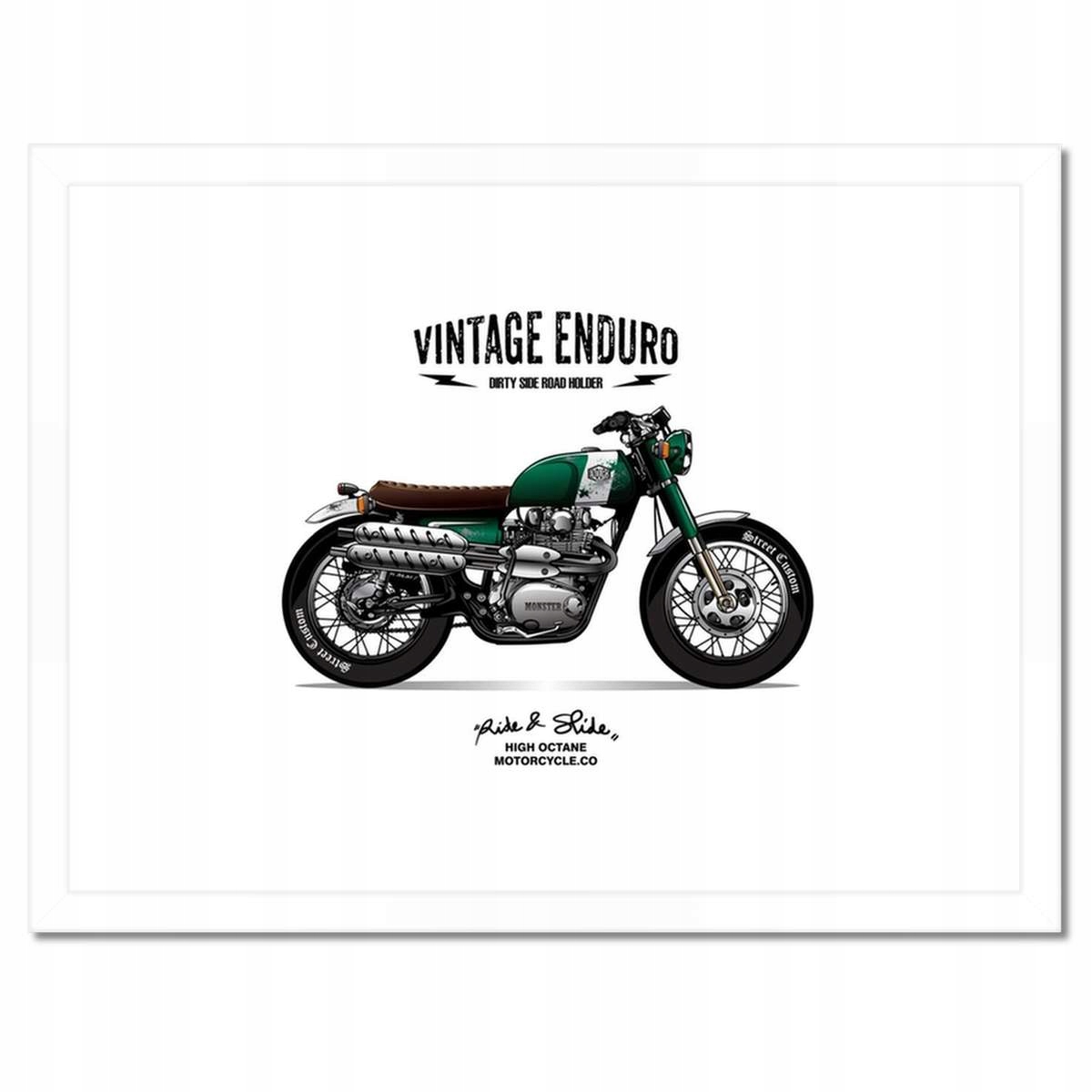 Plakáty v rámu 40x30 Motocykl Zabytek Vintage