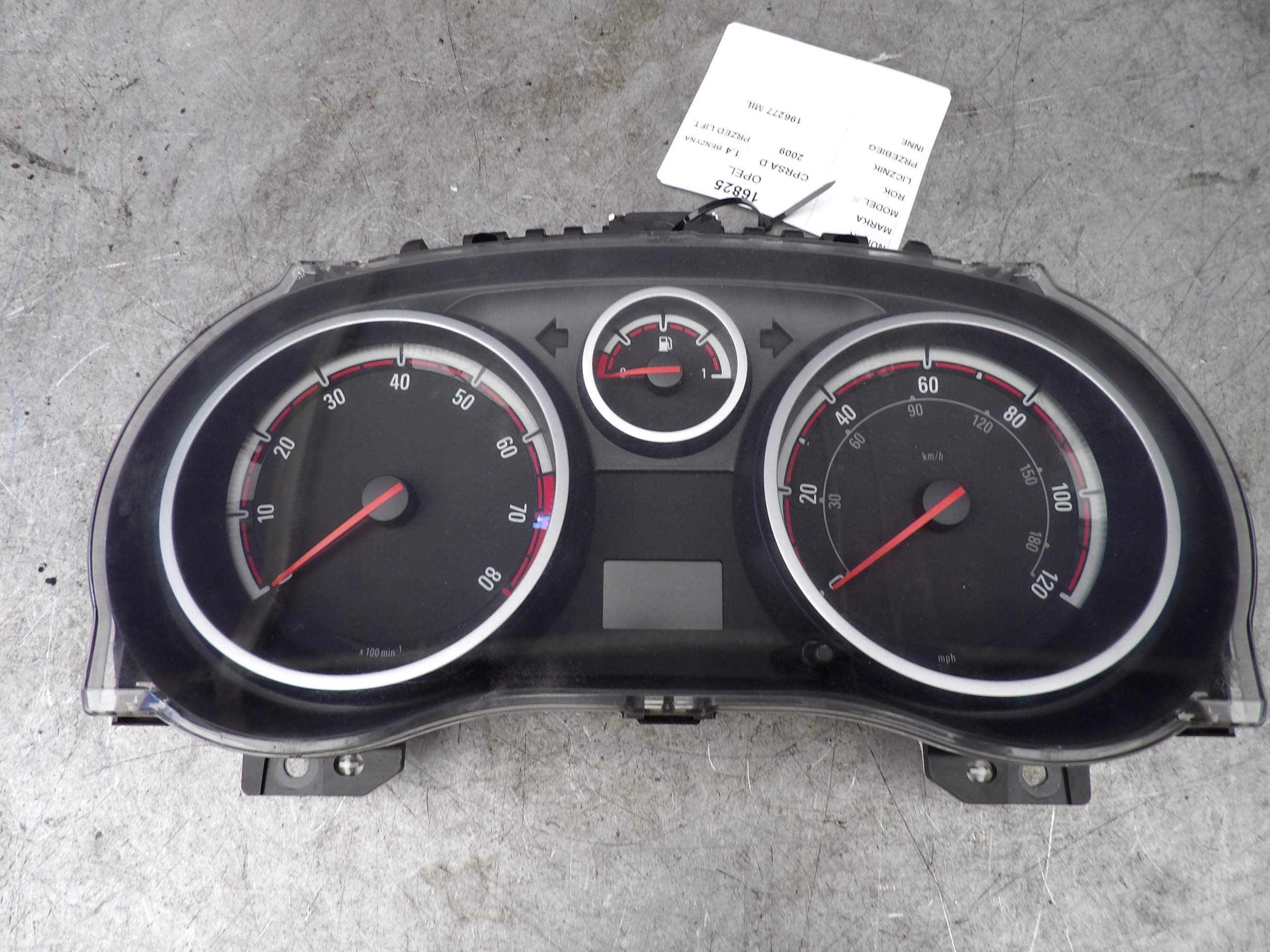 Opel Corsa D dials, liczniki 1,4B ANG. 1883835, P00013285384