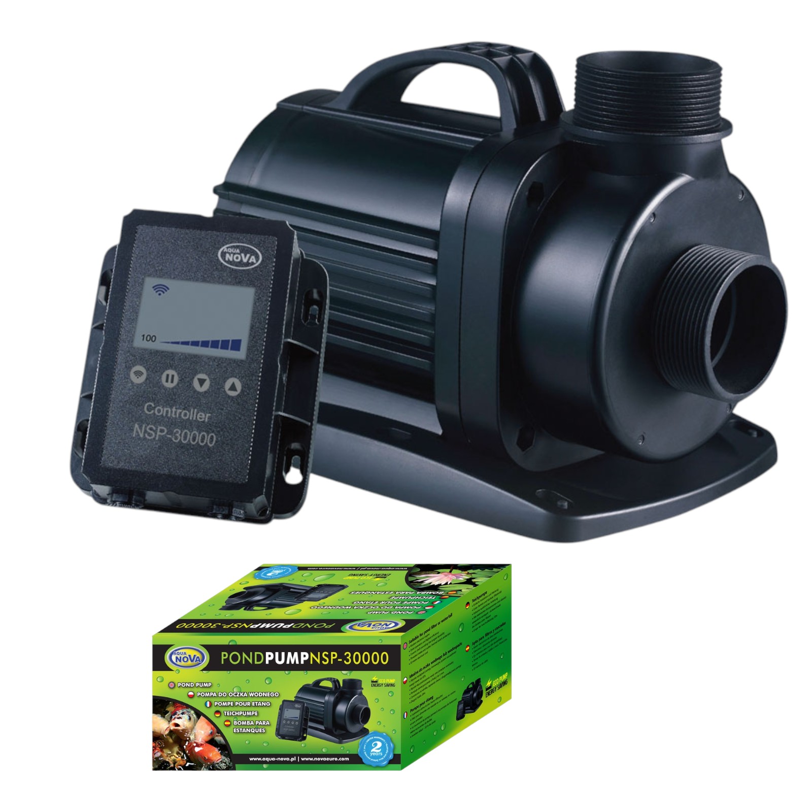 Aqua Nova NSP-30000 L/h Pompa Do Oczka Elektroniczną Regulacją Sterownikiem