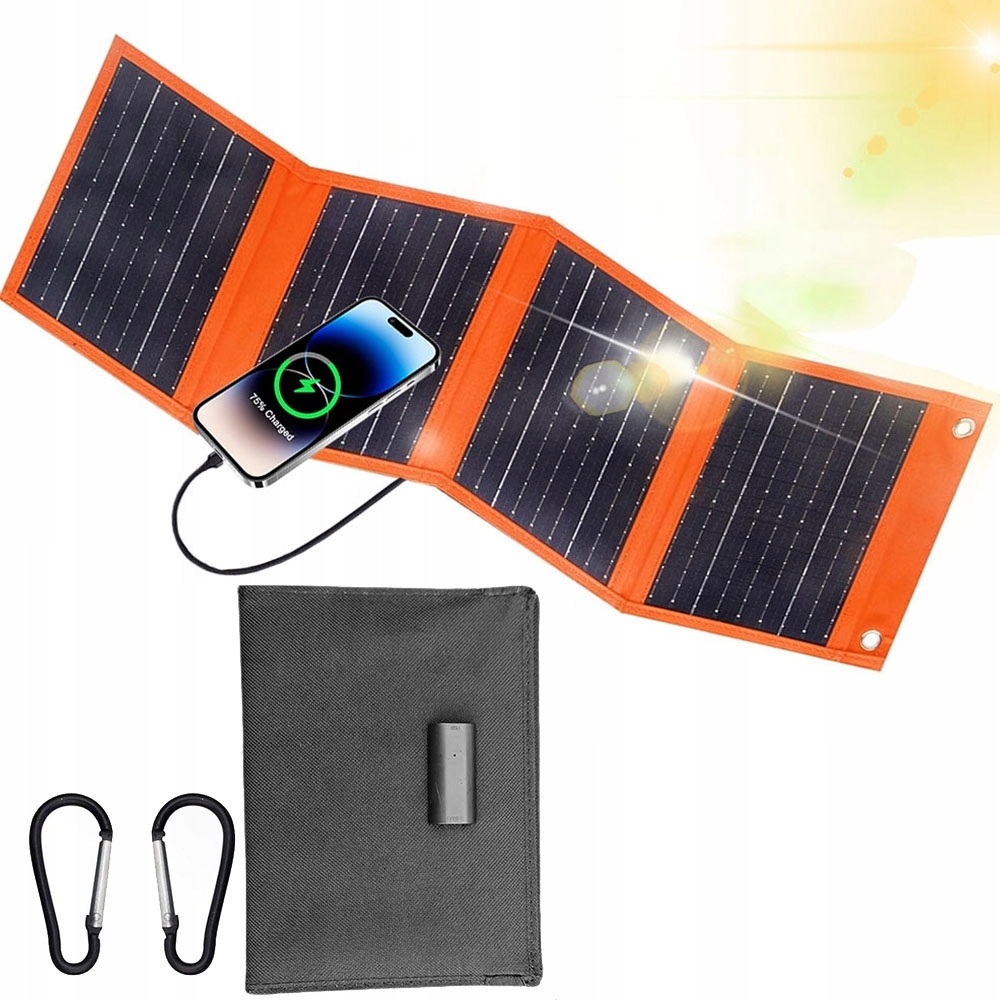 Ładowarka Solarna Usb-c Solar Power Bank 25W Przenośny Panel Słoneczny