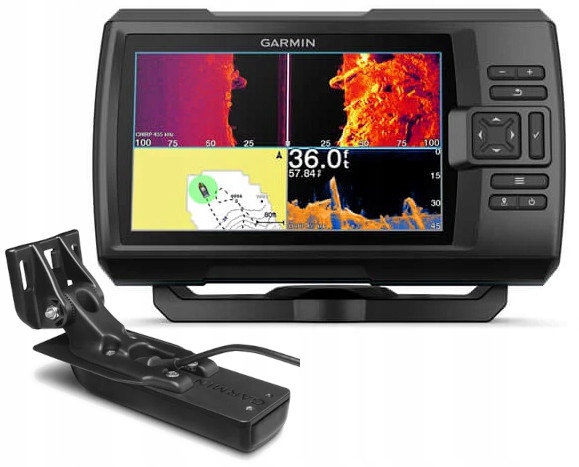 Garmin Striker VIVID 7sv Z Przetwornikiem GT52 Echosonda Gps Skan Boczny