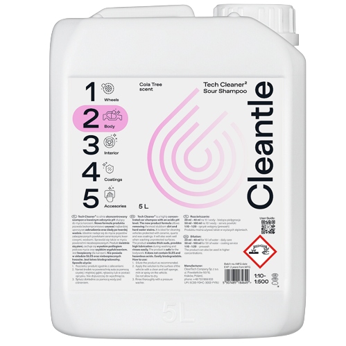 

Cleantle Tech Cleaner Szampon o Kwaśnym pH 5L