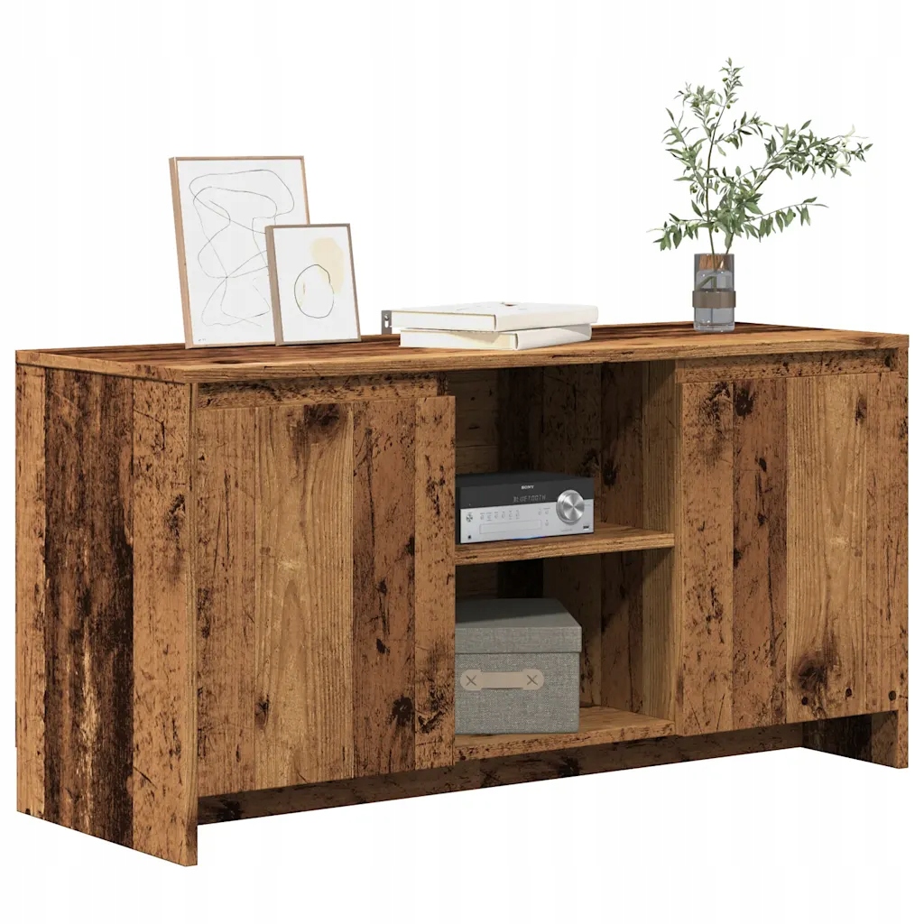 Tv skříňka old wood 102 x 37,5 x 52,5 cm kompozitní dřevo Hnědá 856782