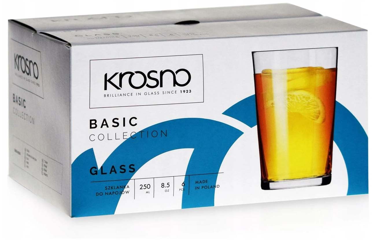 

Komplet 6szt szklanki do herbaty Krosno Tak 250ml