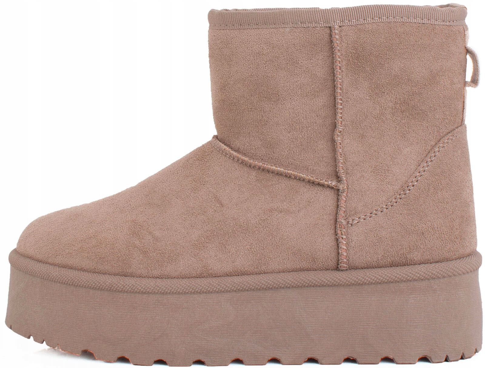 ŚNIEGOWCE BEŻOWE OCIEPLANE KHAKI BOTKI NA PLATFORMIE 37 Płeć kobieta