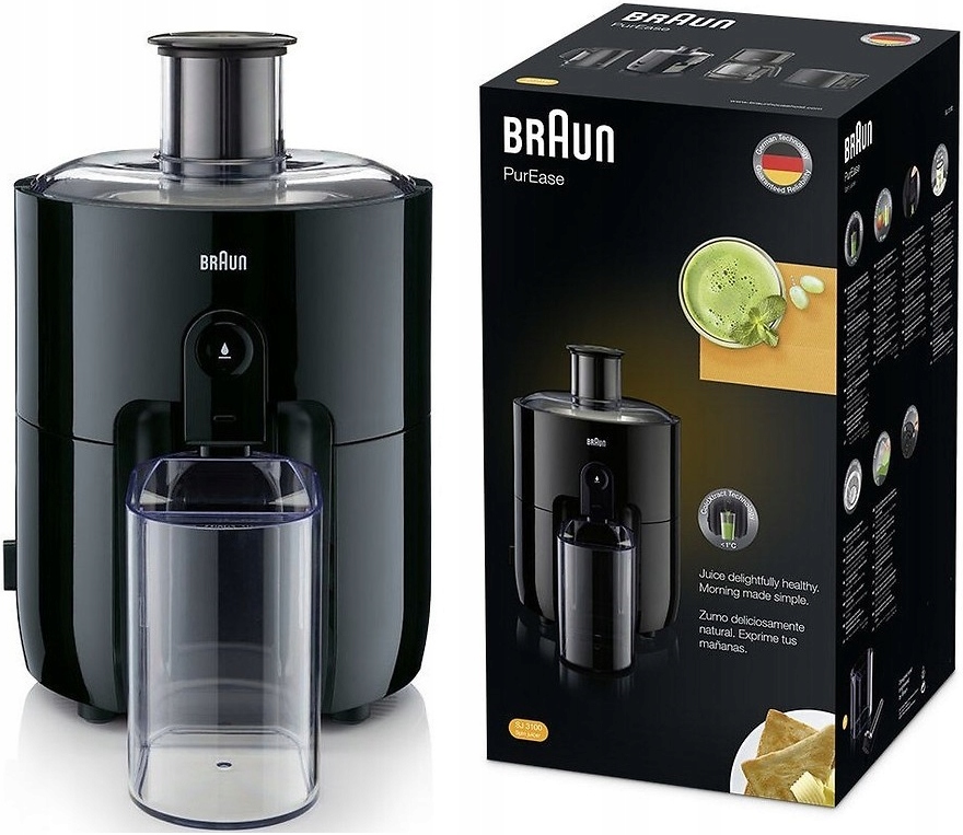 Sokowirówka Braun Sj 3100BK 500 W 1.25 L czarna – szybkie wyciskanie