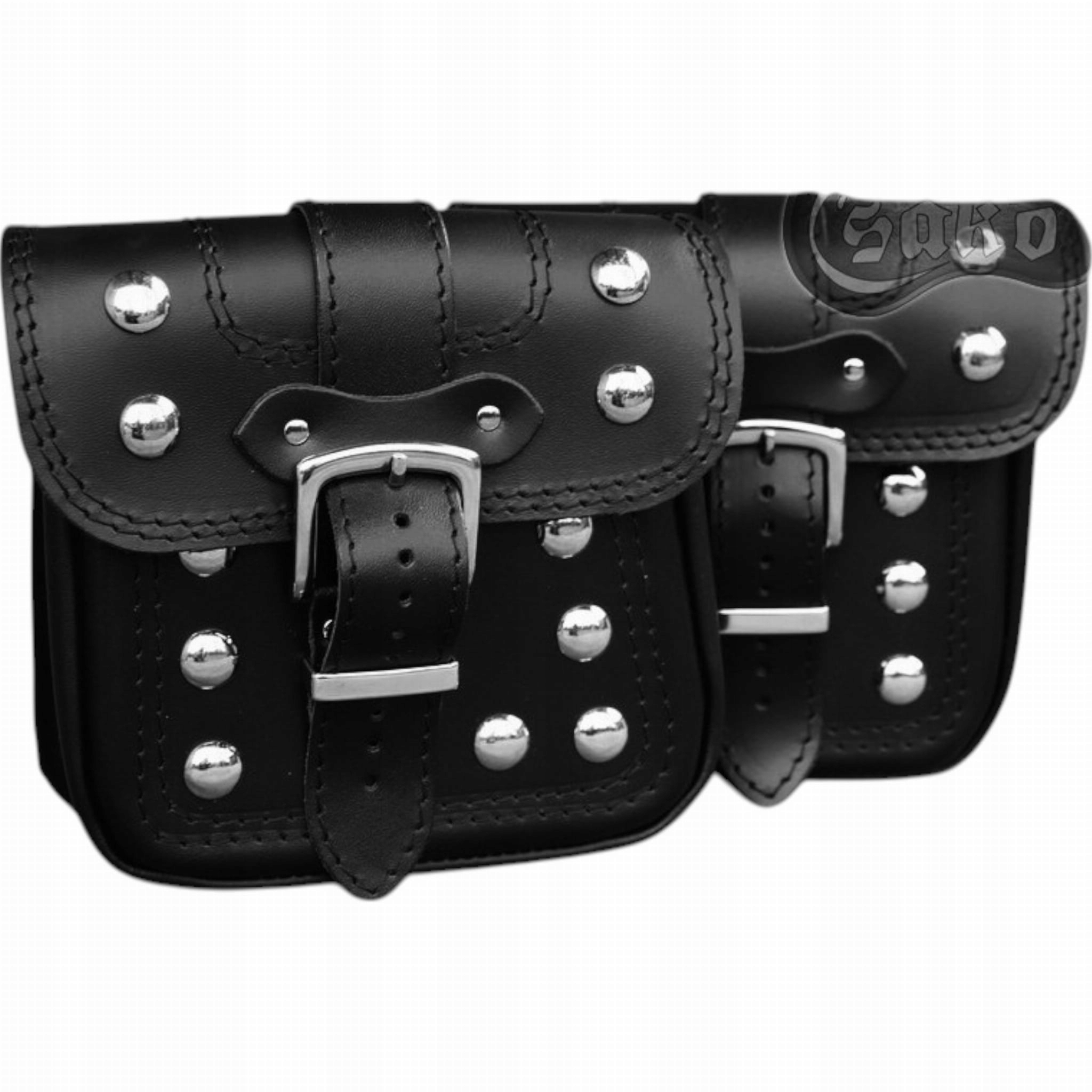 Kapsička Kožená Černá do Kufru 2ks Ki10 s cvočky