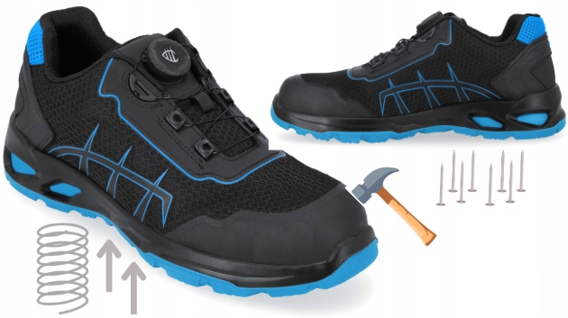 Prodyšné pracovní polobotky typu Boa, kompozit kevlar s zdvihem S1PS Sr 41