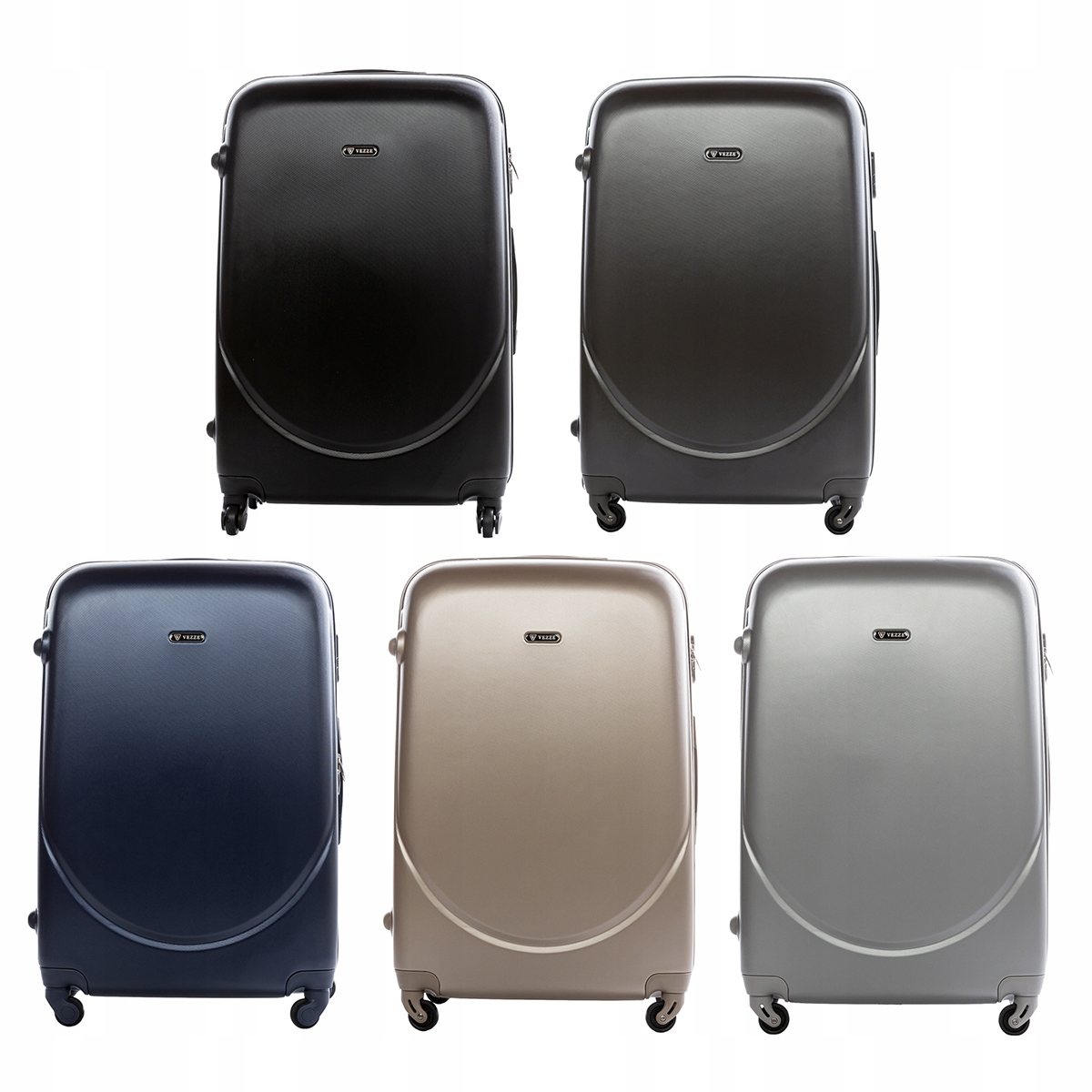 Mała walizka podróżna VEZZE z ABS-u ZŁOTA Marka bez marki