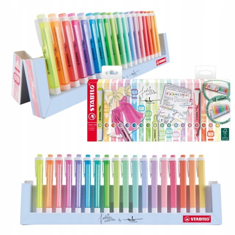 

Zakreślacz Stabilo Swing Zestaw Cool/Pastel 18 kol