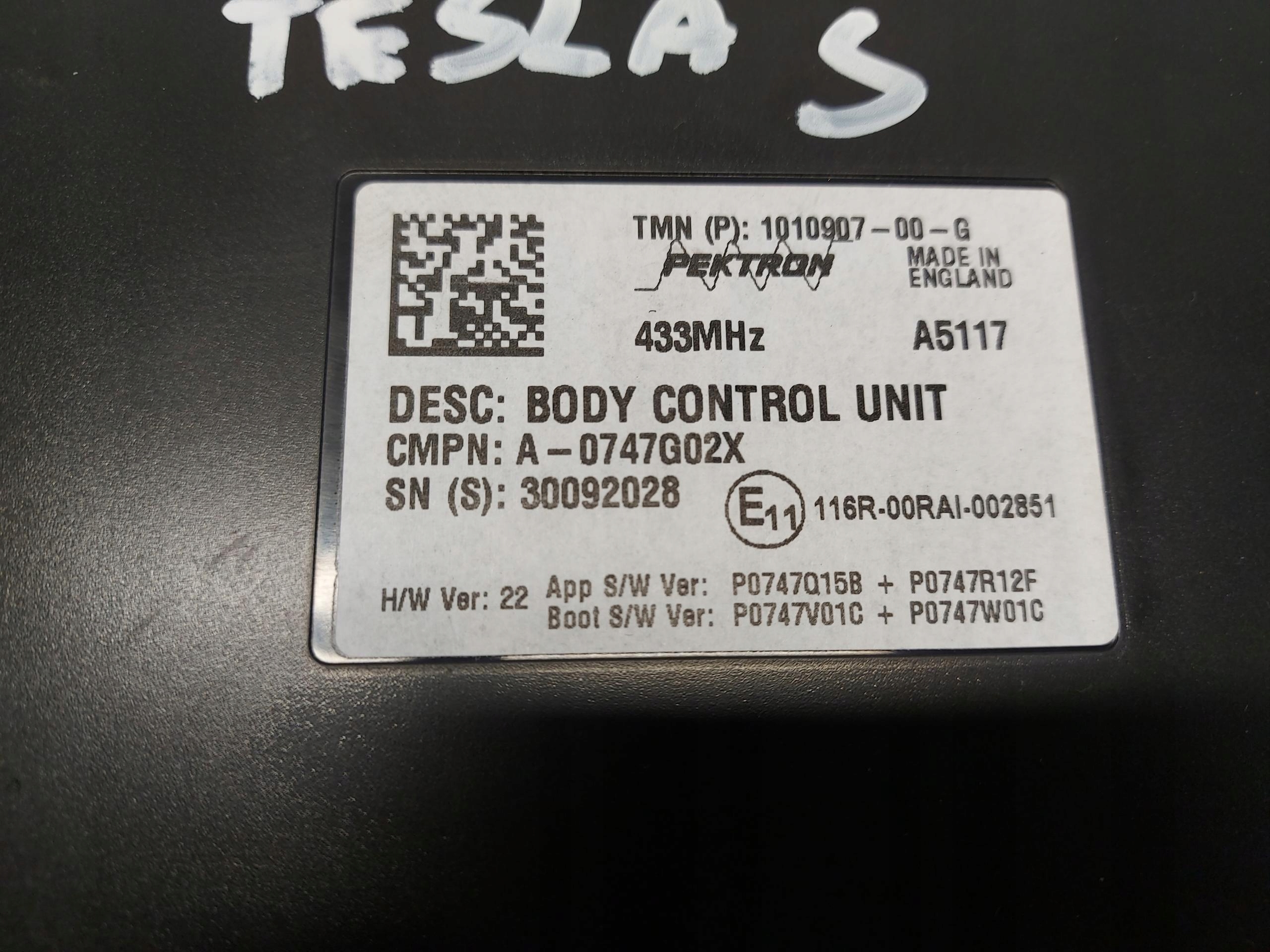 Tesla Model S LIFT module control unit computer bcm 1010907-00-g