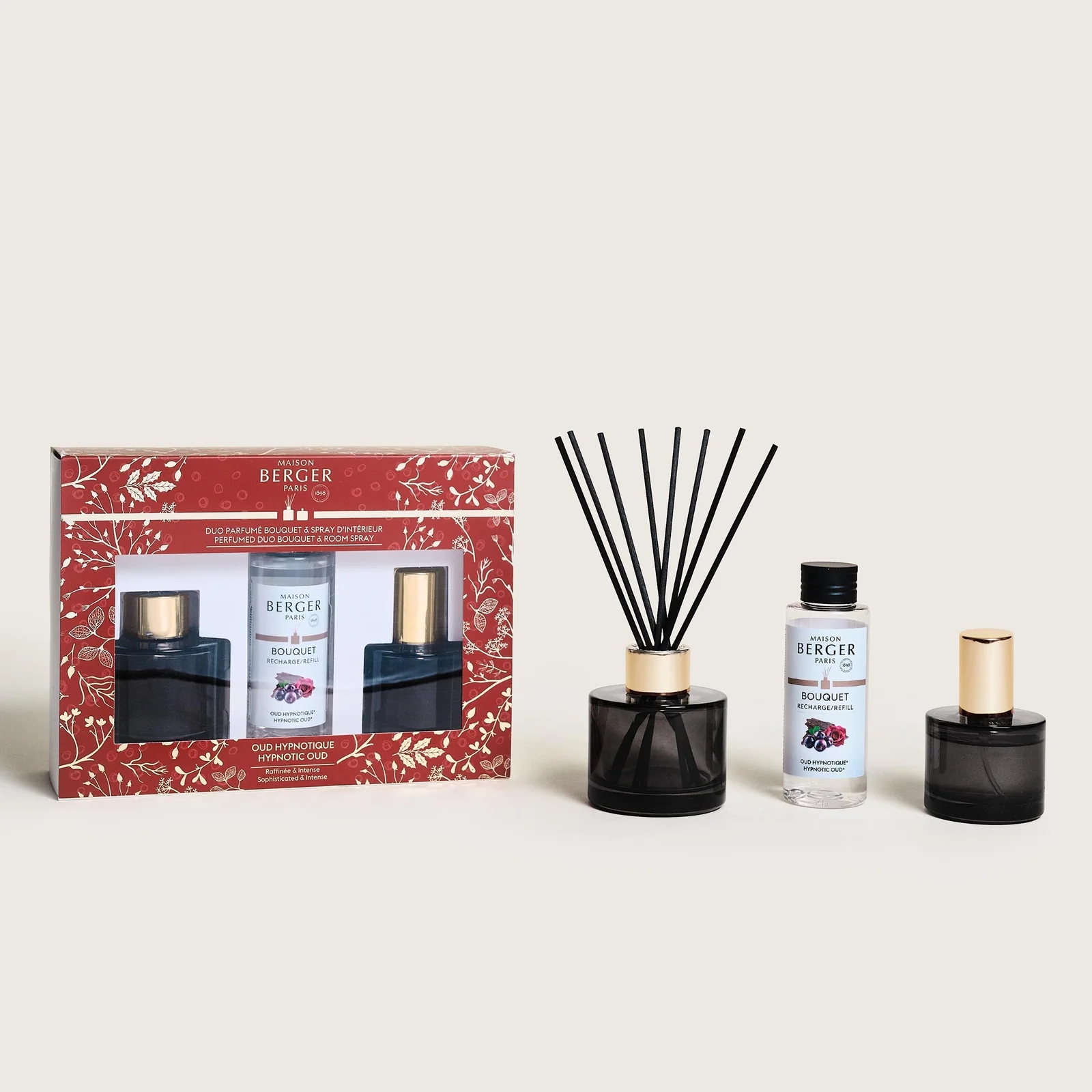 Maison Berger Hypnotic Oud Celebration sada mini difuzér sprej do interiéru