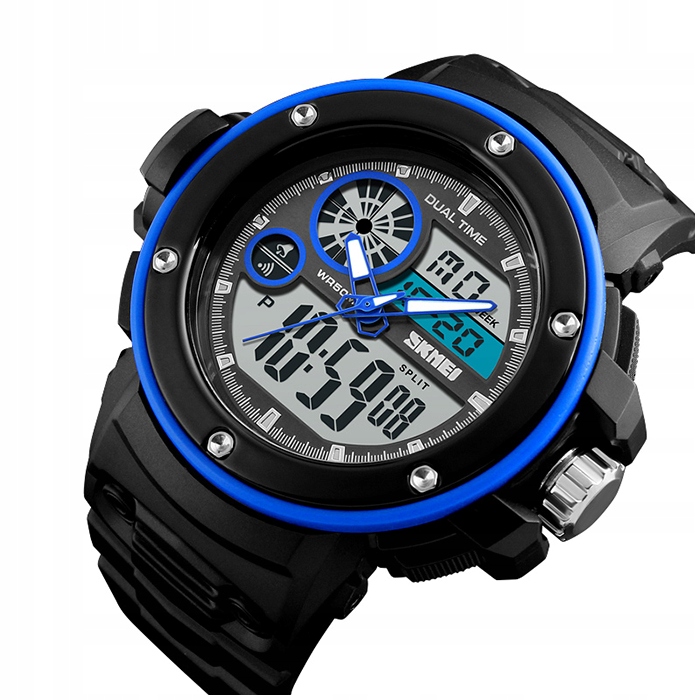 

Zegarek męski - Skmei - elektroniczny stoper alarm