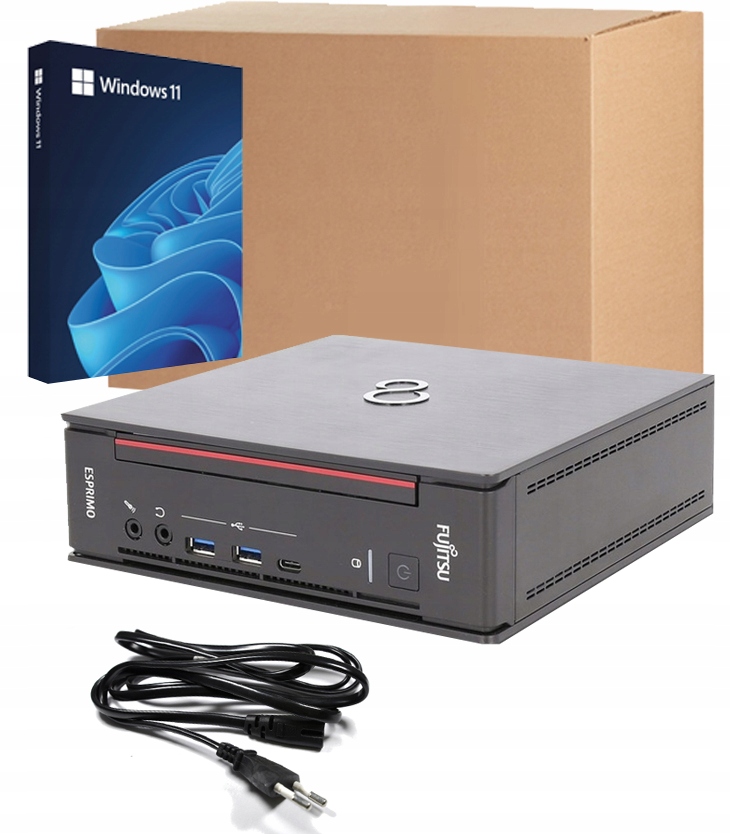 WYDAJNY Mini PC Fujitsu Q957 Tiny 8GB 256GB SSD Win11 RS-232