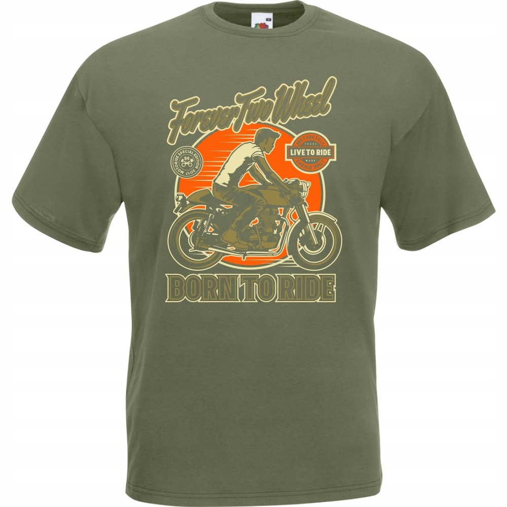 

Koszulka motocykl motor motocyklista S oliwkowa