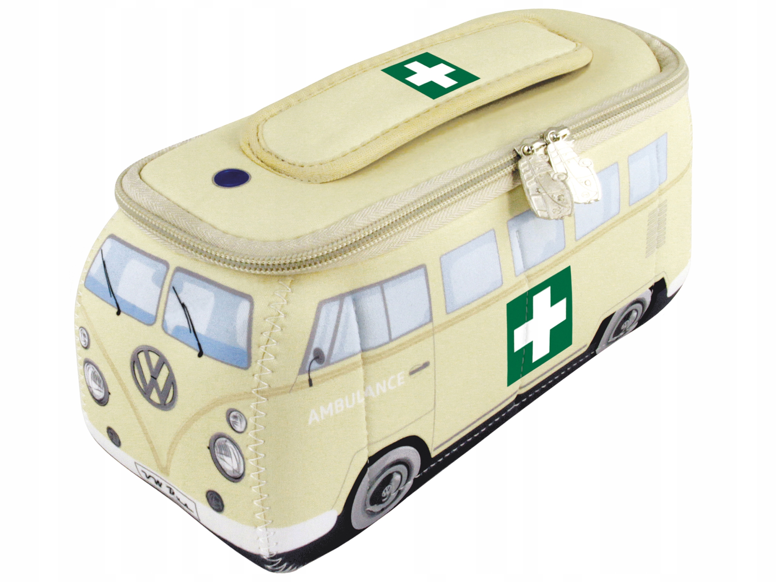 Brisa Kosmetická taška z neoprenu Vw T1 Bus Beige/Ambulance Velká