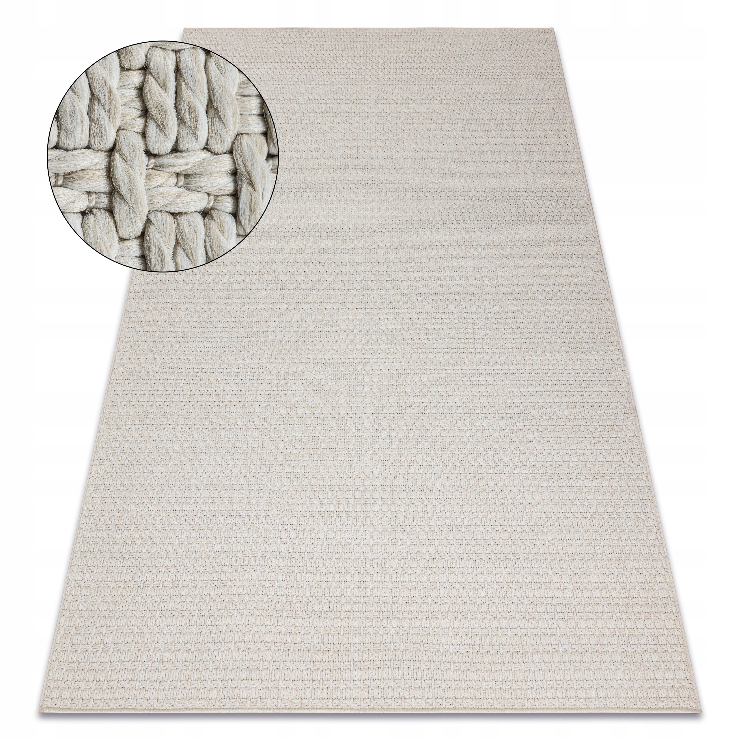 Koberec Plochý Tkaný Origi 194x290 cm Pruhy krém sisal outdoor #D1591