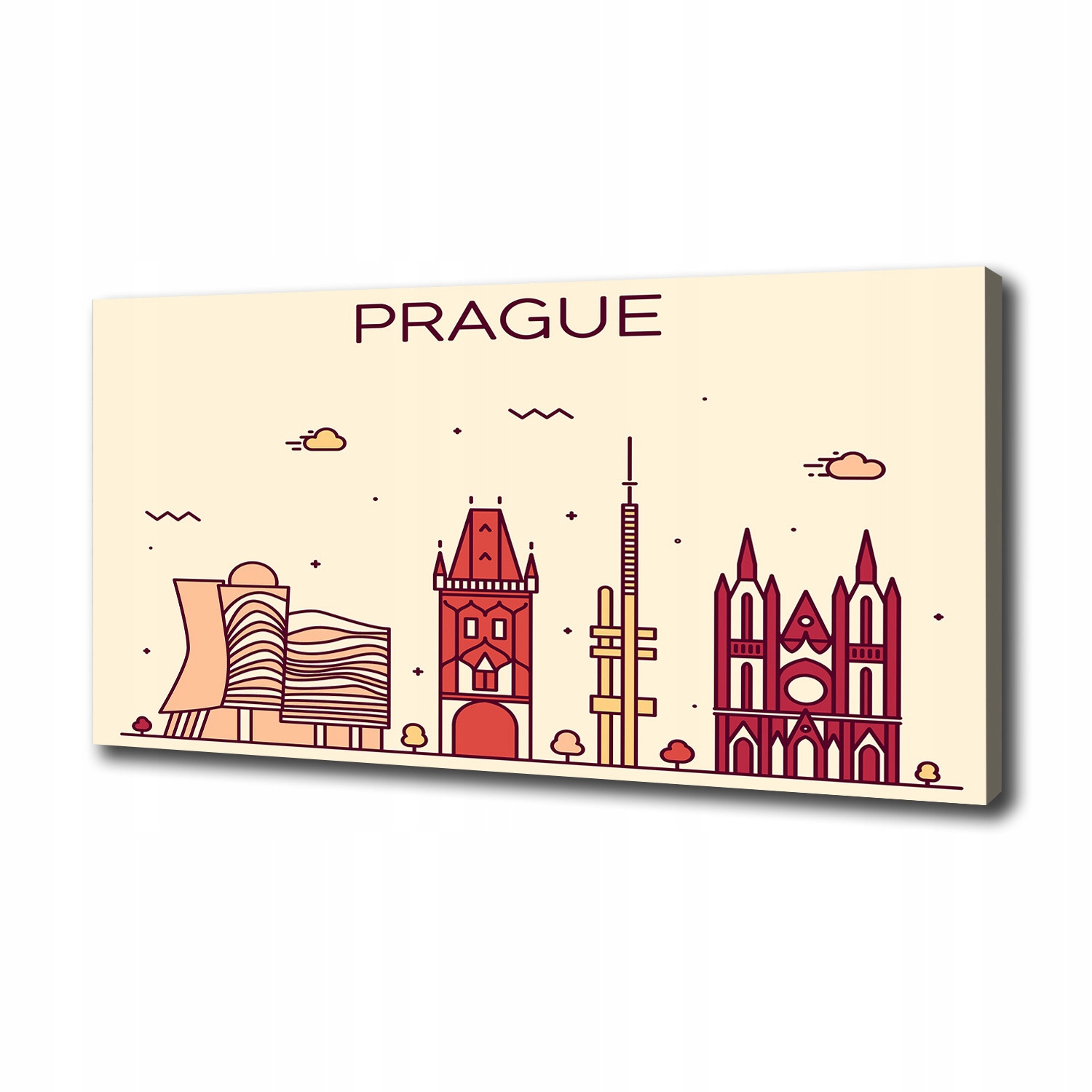 

Foto obraz na płótnie Praga budynki 100x50 cm