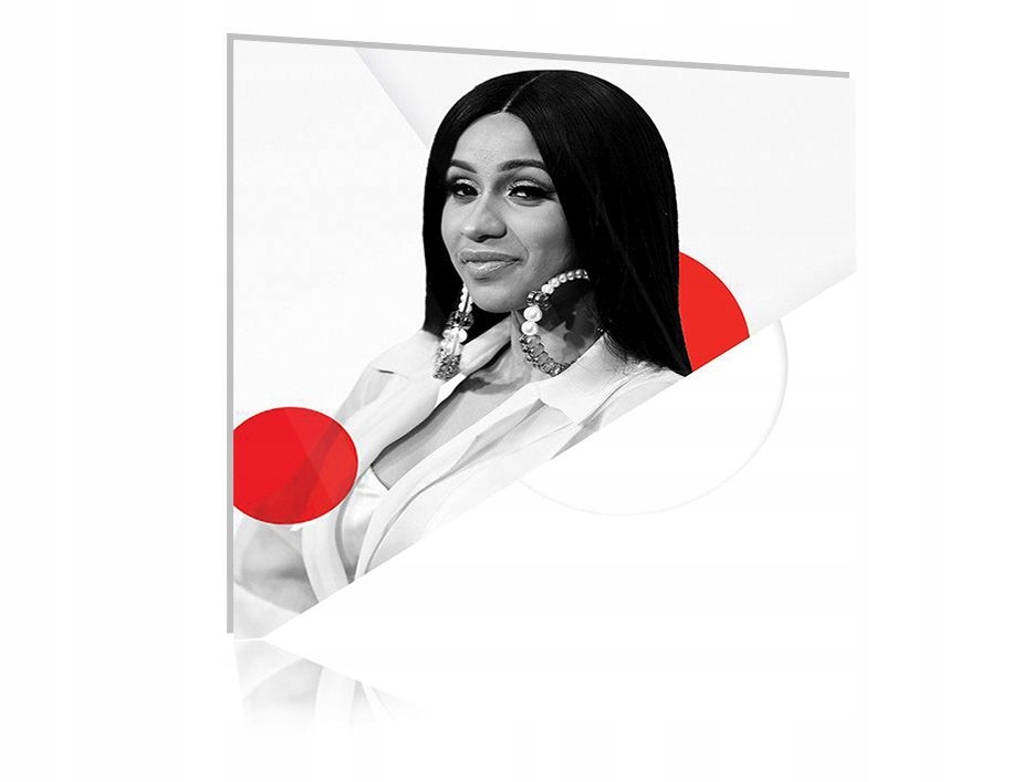 

Obraz szklany na szkle Cardi B 02 30x30