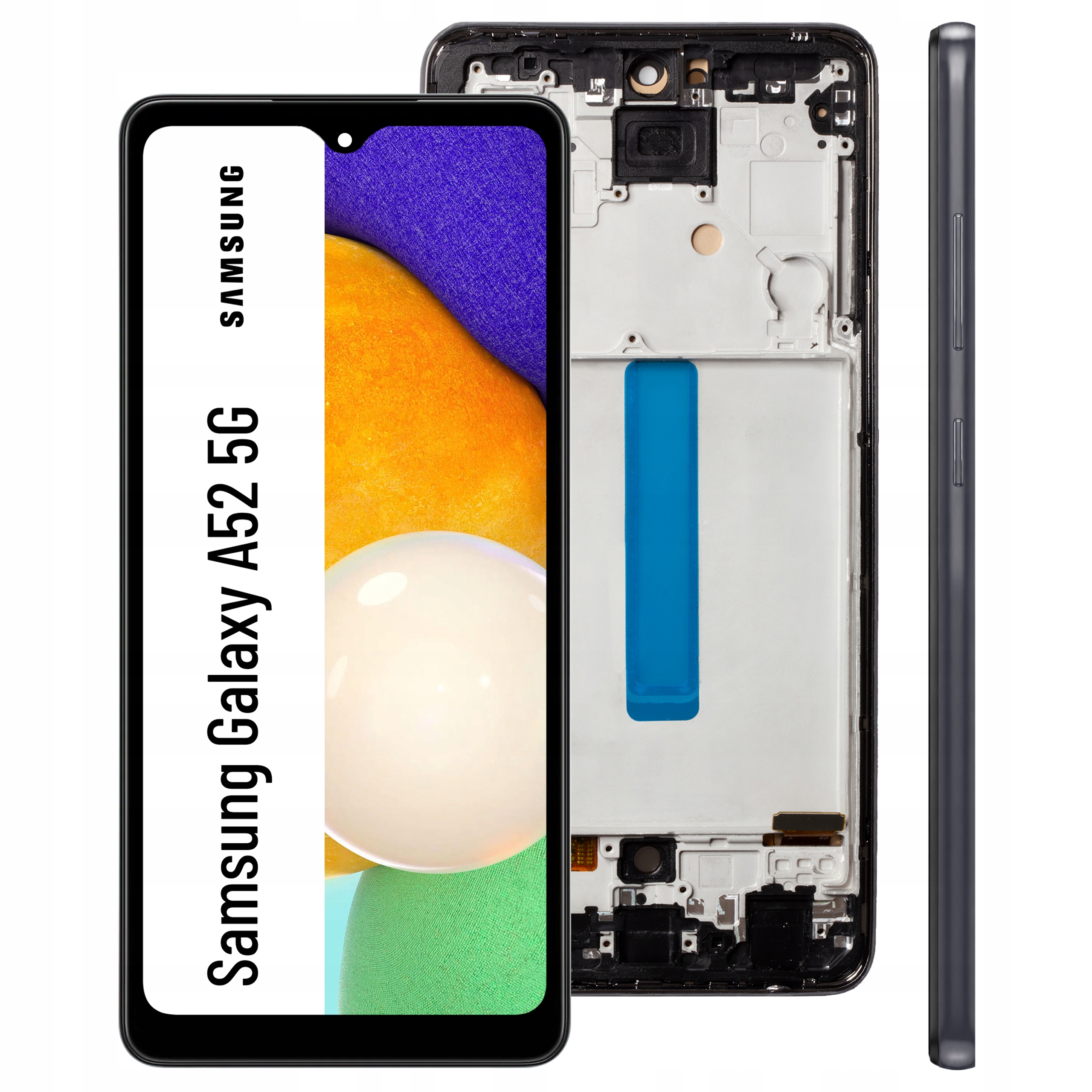 Displej s rámečkem pro Samsung A52 5G Oled Display Panel LCD Awesome Black