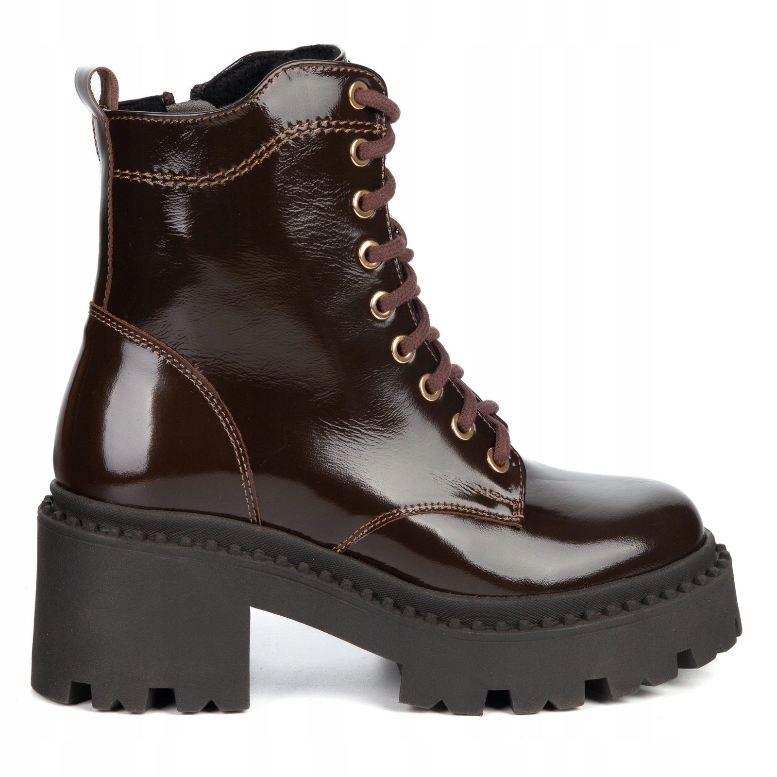 Dámské kotníkové boty na podpatku Olivier 404BB zateplené, hnědé, velikost 38