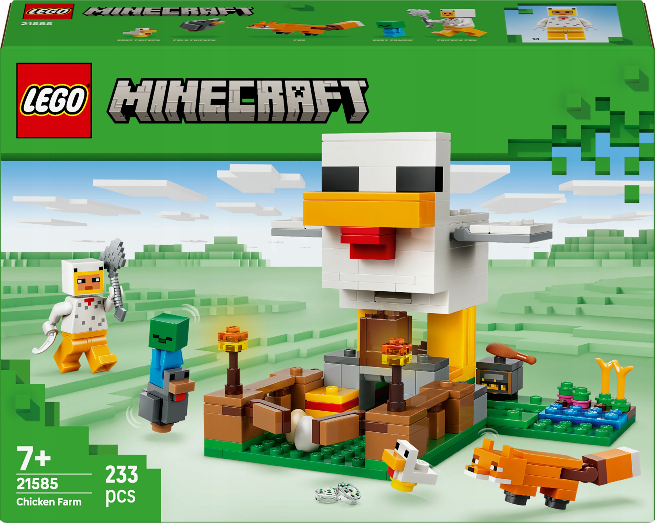Lego Minecraft Farma kurczaków 21585