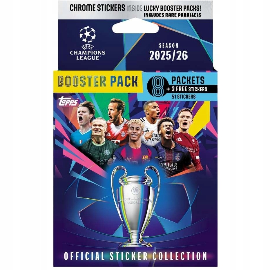 Naklejki Piłkarskie Champions League 2026 Topps Eco Pack Booster Pack