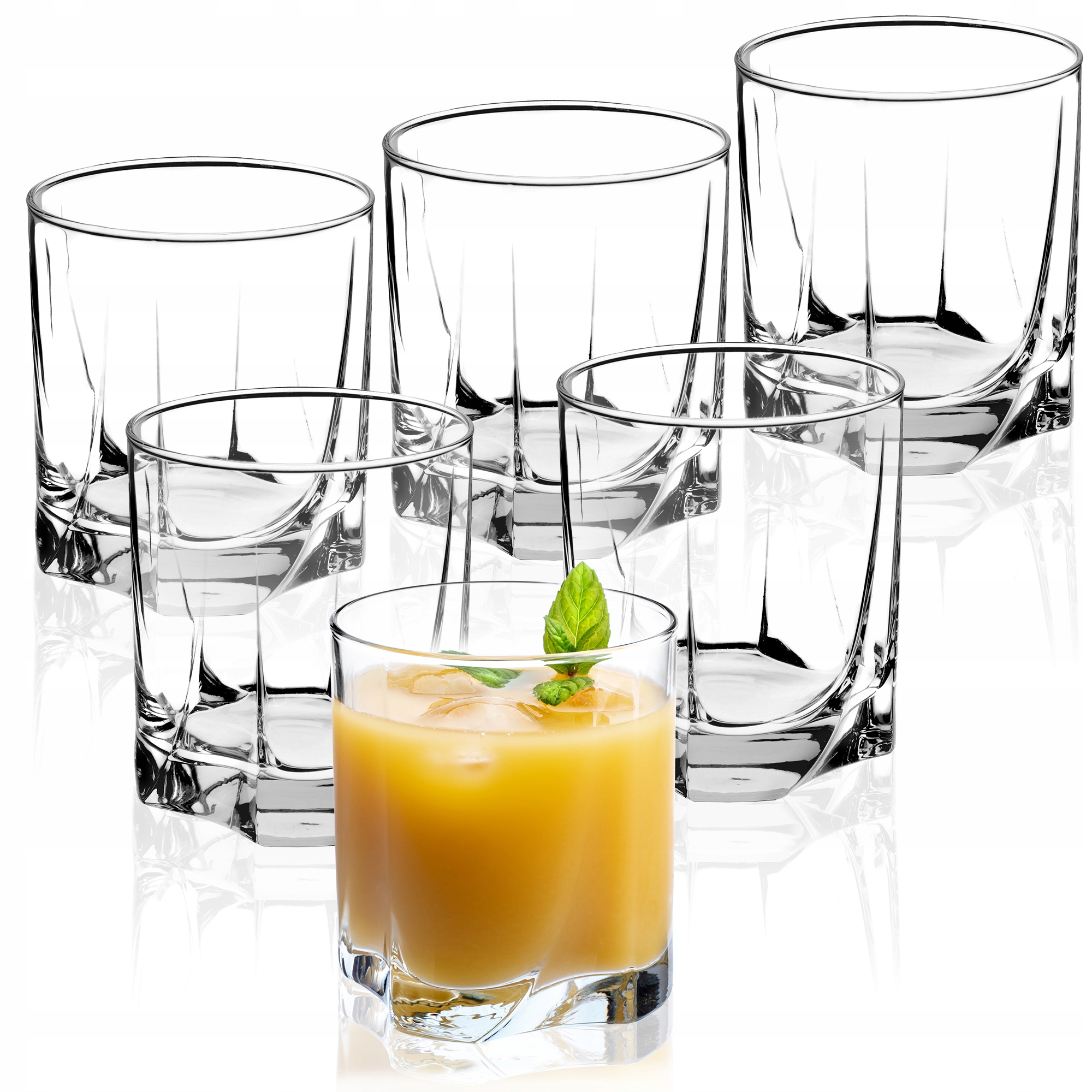 DZBANEK 1,7L + 6 SZKLANEK 365ml NA SOK WODĘ Kolor przezroczysty