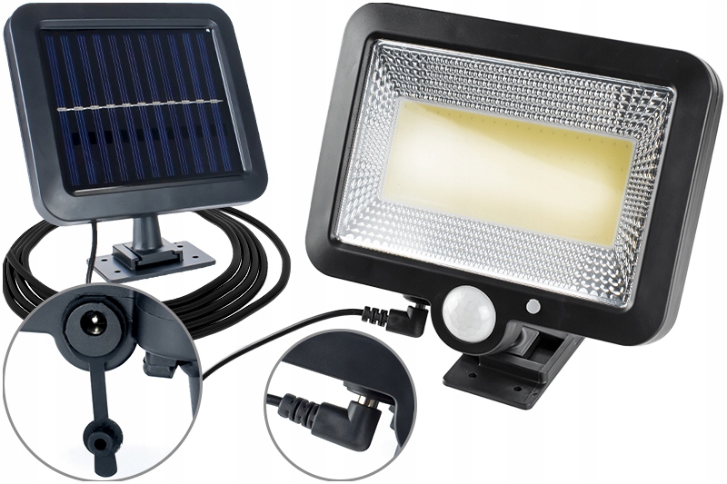LAMPA LED Z PANELEM SOLARNYM Z CZUJKĄ RUCHU IP65 Rodzaj naświetlacz