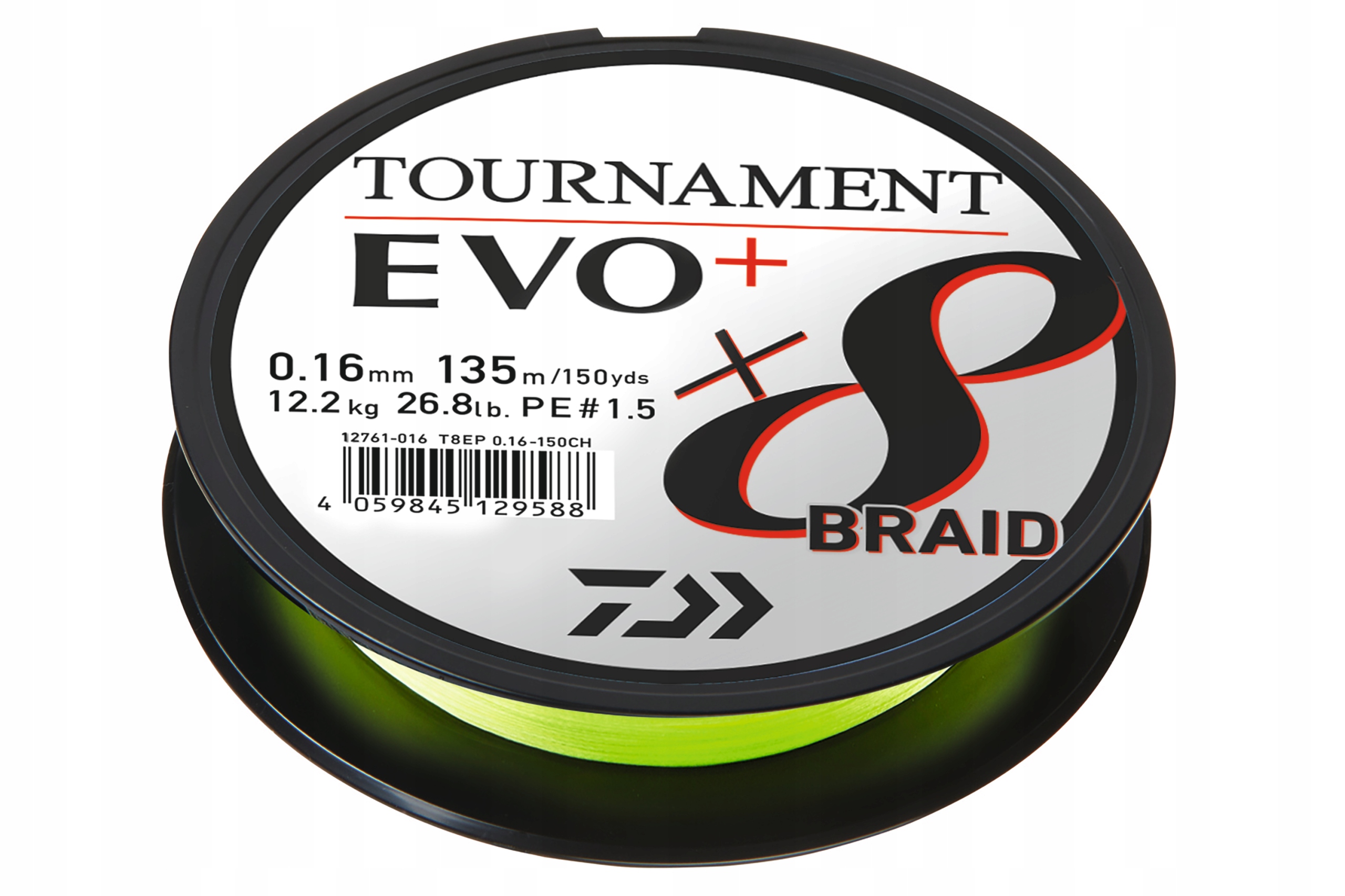 Plecionka Daiwa Tournament X8 Evo+ chartreuse 0.20mm 18.00kg 135m