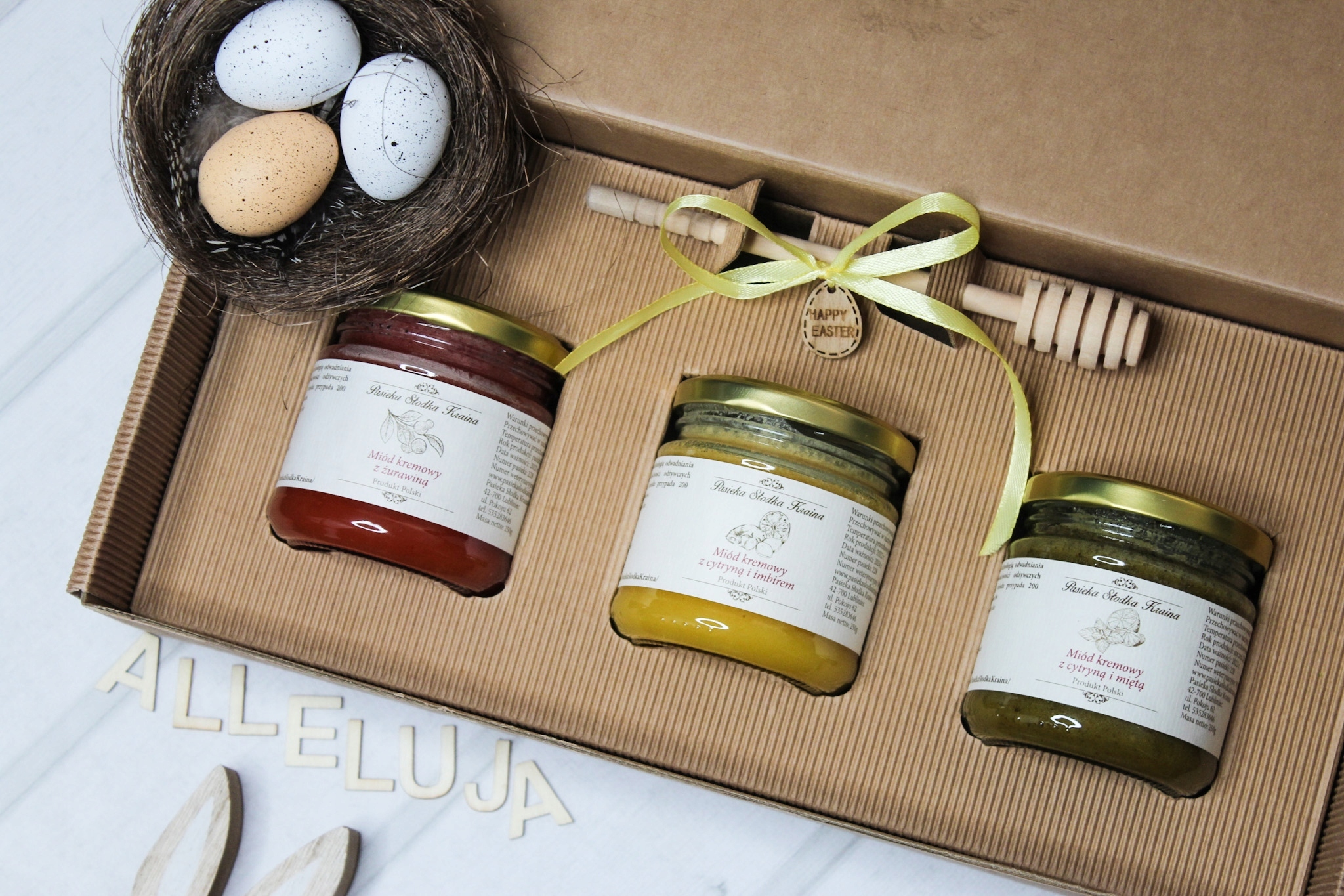 Sada Medů 3x 250 g v krabičce – Bonus naběračka