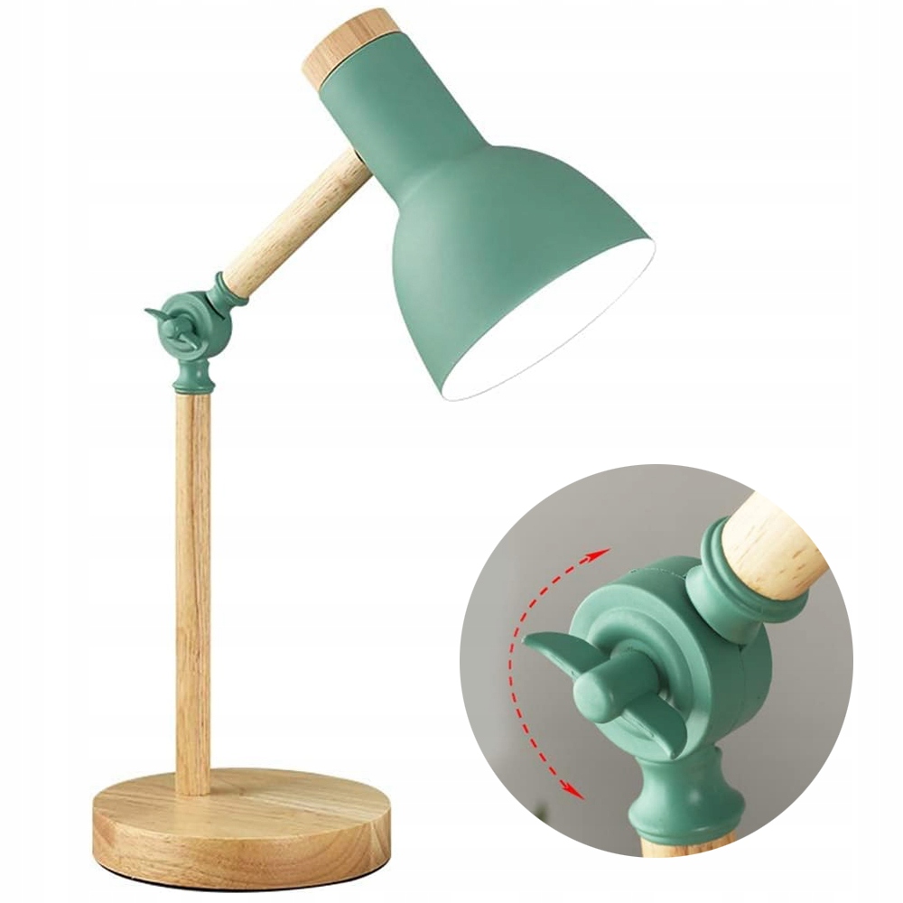 Stolní lampa Dřevo E27 Školní Na Psací Stůl Noční Škola Nastavitelná