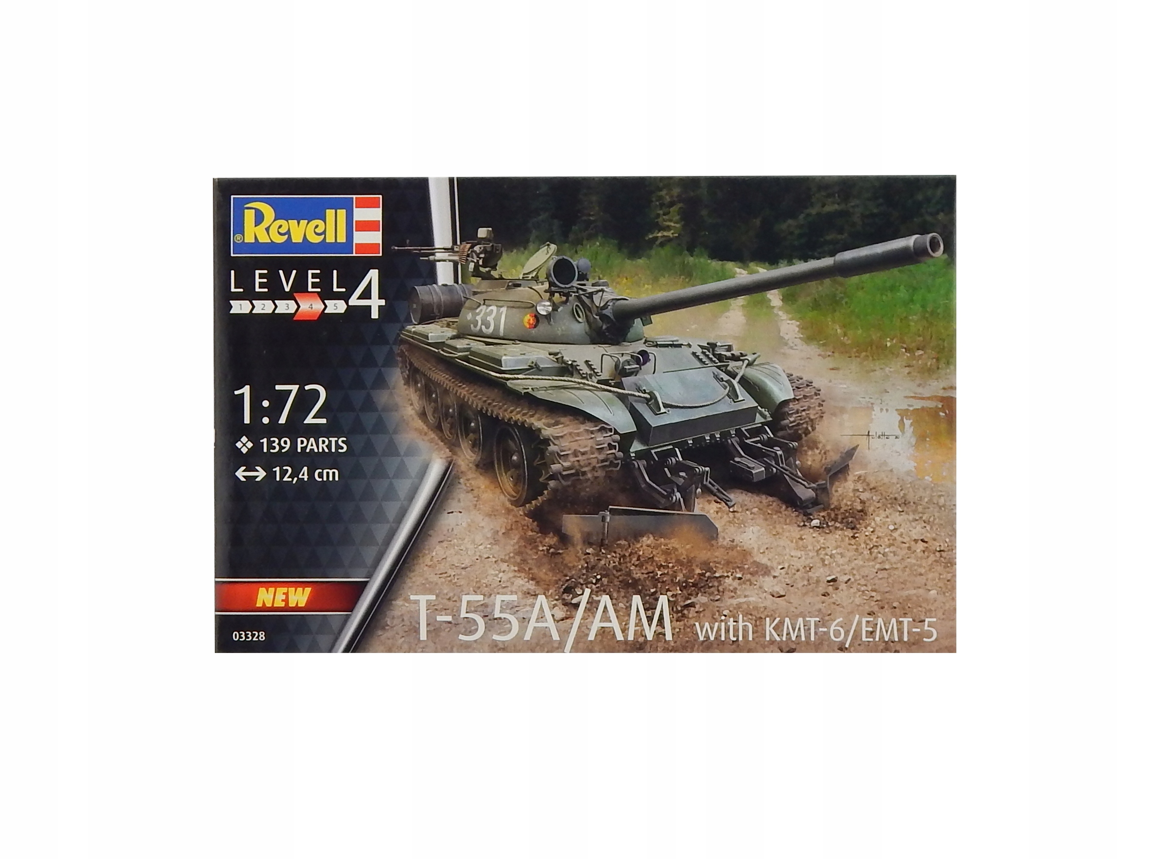 Model ke slepení Revell T-55A/AM with KMT-6/EMT-5