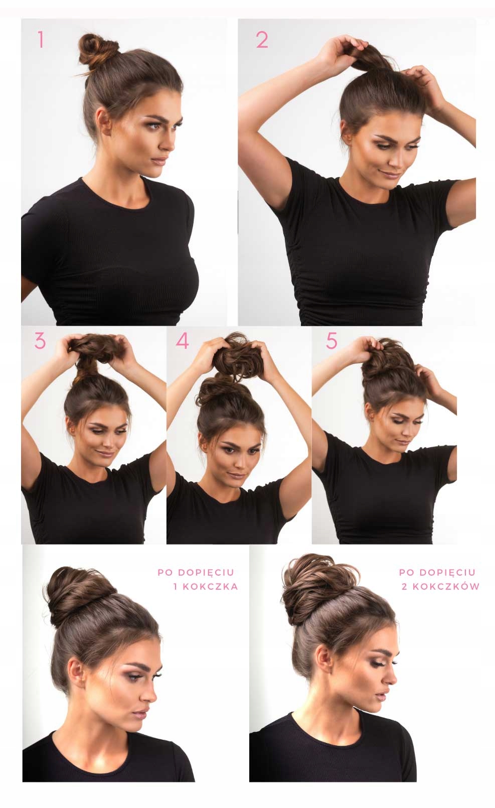 Kok na gumce TRESKA doczepiany kok Typ włosów syntetyczne