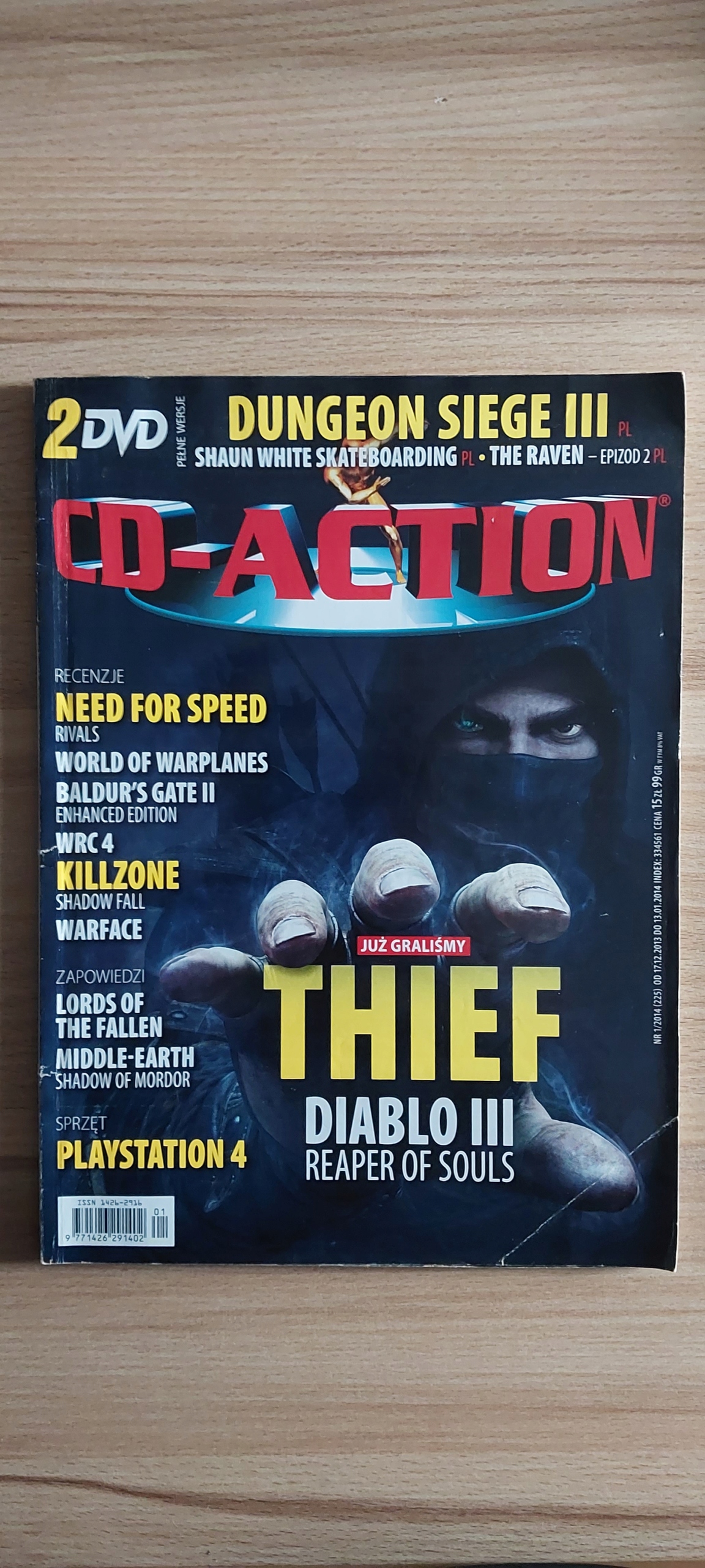 CD ACTION NR 01/2014 BARDZO DOBRY STAN +2 PŁYTY DVD GRATIS