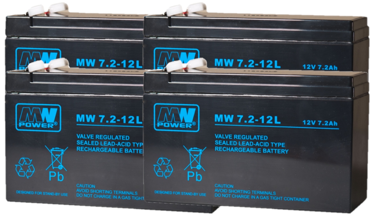 APCRBC8 RBC 8 #8 ZESTAW AKUMULATORÓW PAKIET BATERII UPS APC 4x MW 7.2-12L