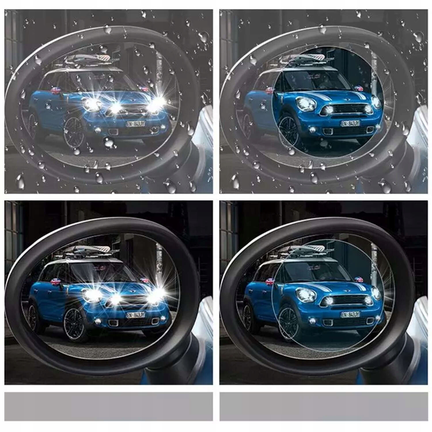 2x FOLIA NANO NAKLEJKA WODOODPORNA NA LUSTERKO DESZCZ PRZECIWDESZCZOWA Numery katalogowe zamienników Anti-Fog